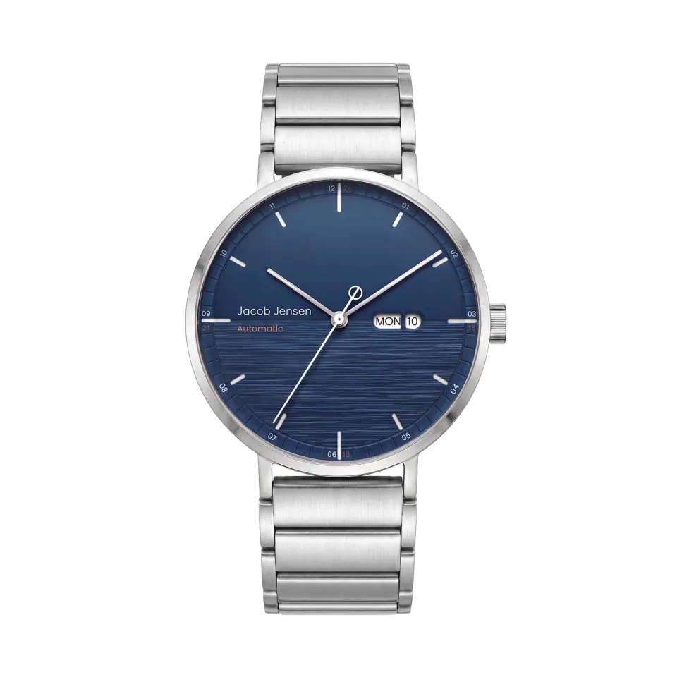 Jacob Jensen Aekvator 1007 horloge blauw staal 42 mm