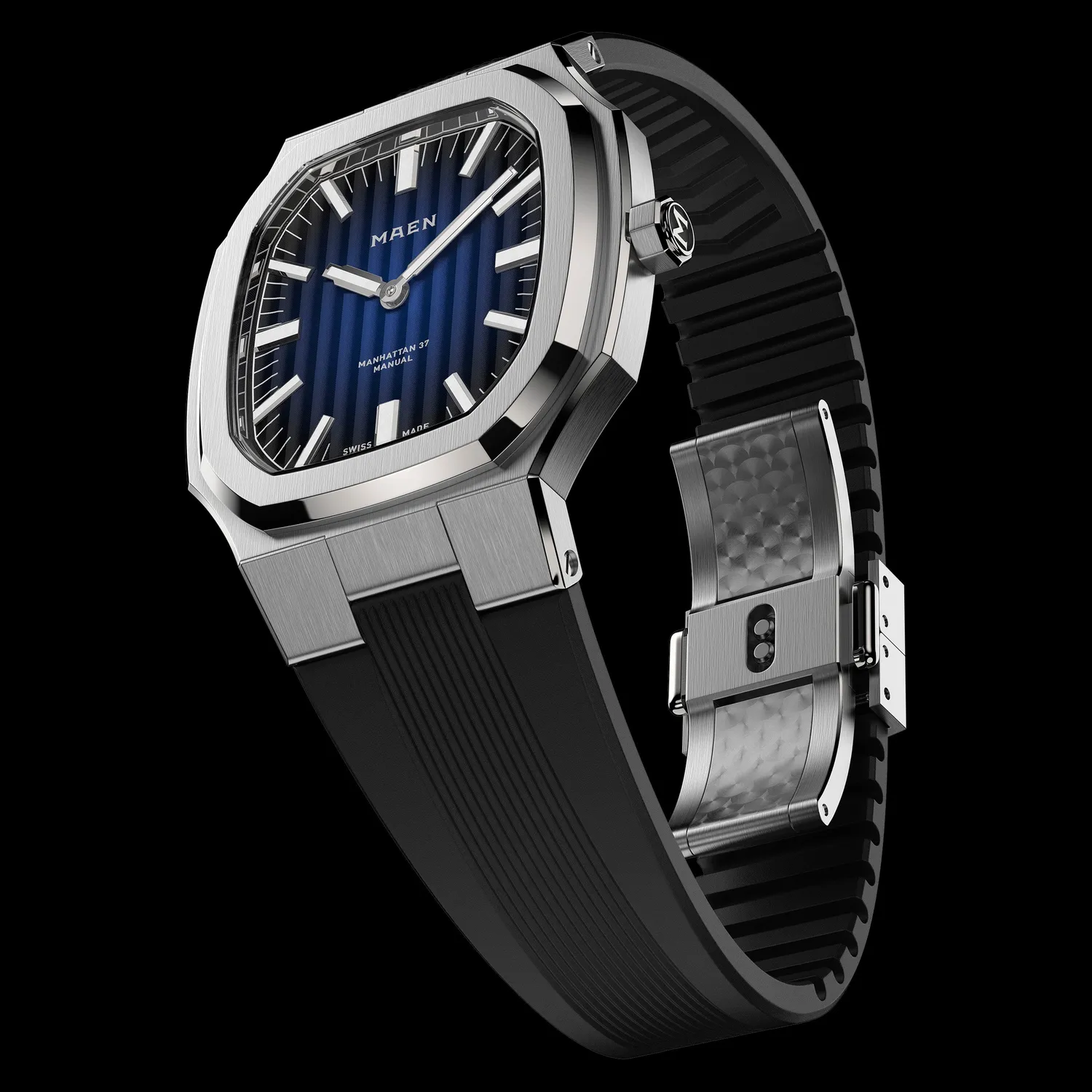 Maen Manhattan 37 Ultra Thin MBE.001 horloge staal