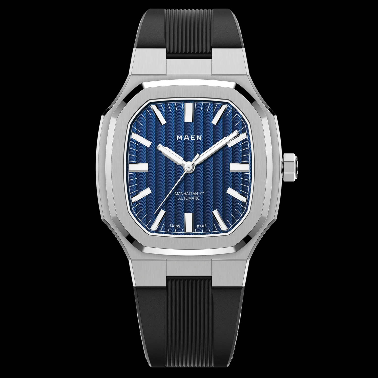 Maen Manhattan 37 M2.1.2 horloge staal blauw