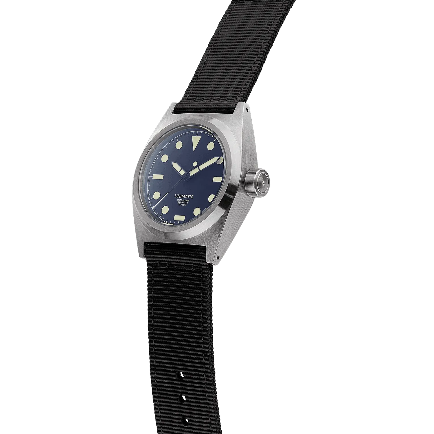 Unimatic Modello Due UC2 horloge zwart 300m
