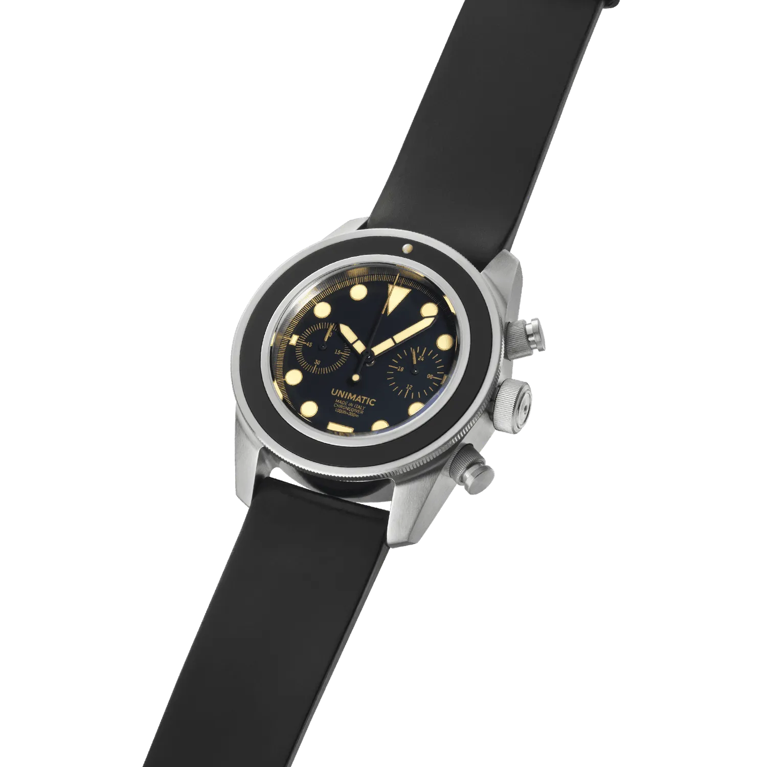 Unimatic Modello Tre U3-A duikhorloge zwart 40mm