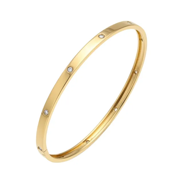 Juwelier Ripassa geel gouden armband diamant smal