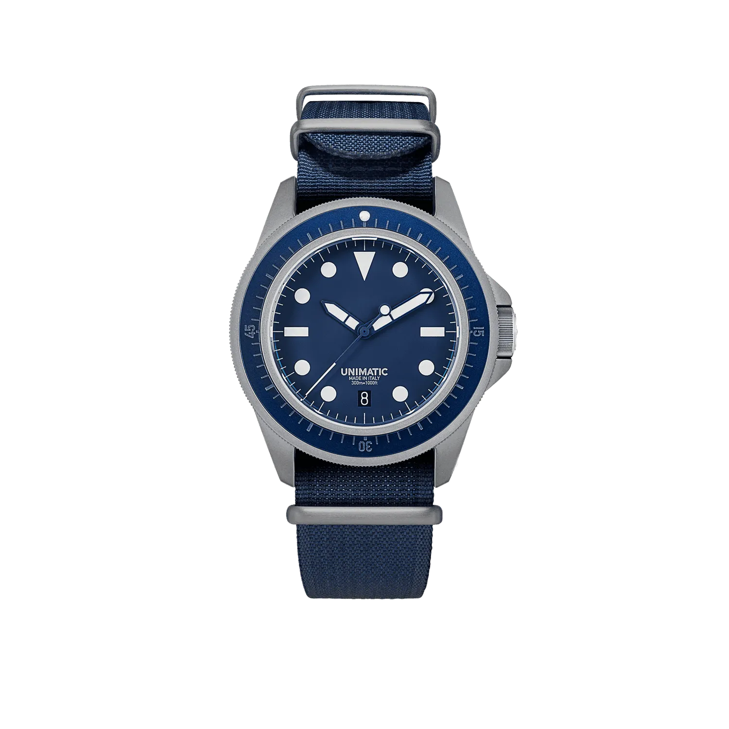 Unimatic Modello Uno U1S-T-MP duikhorloge blauw titanium