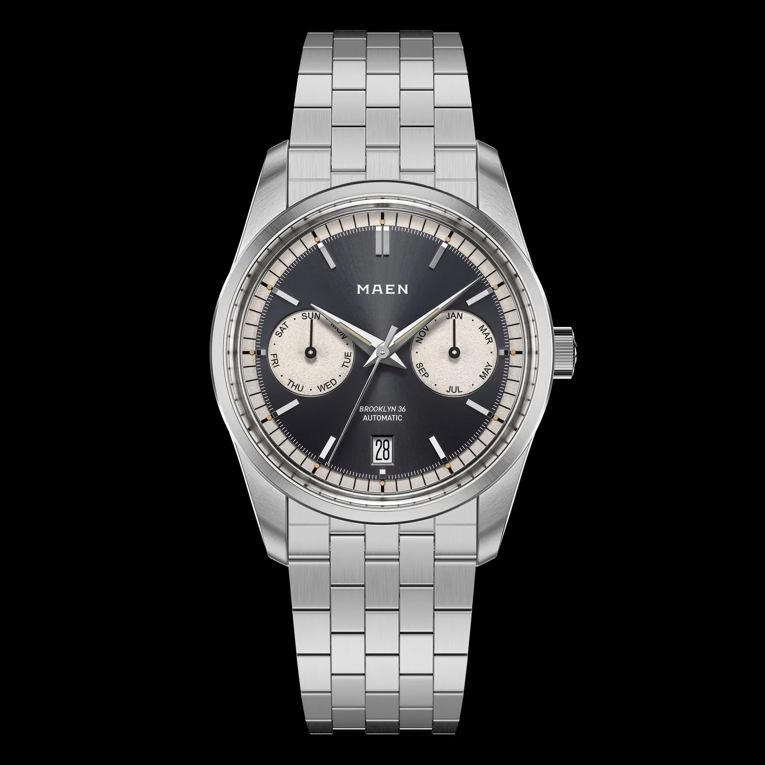 Maen Brooklyn 36 M5.1.1 horloge staal compact