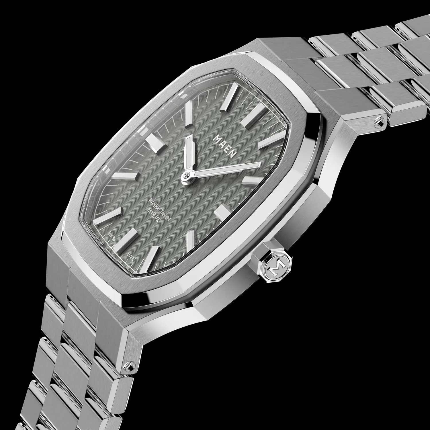 Maen Manhattan M4.1.4 horloge 39mm ultra thin staal