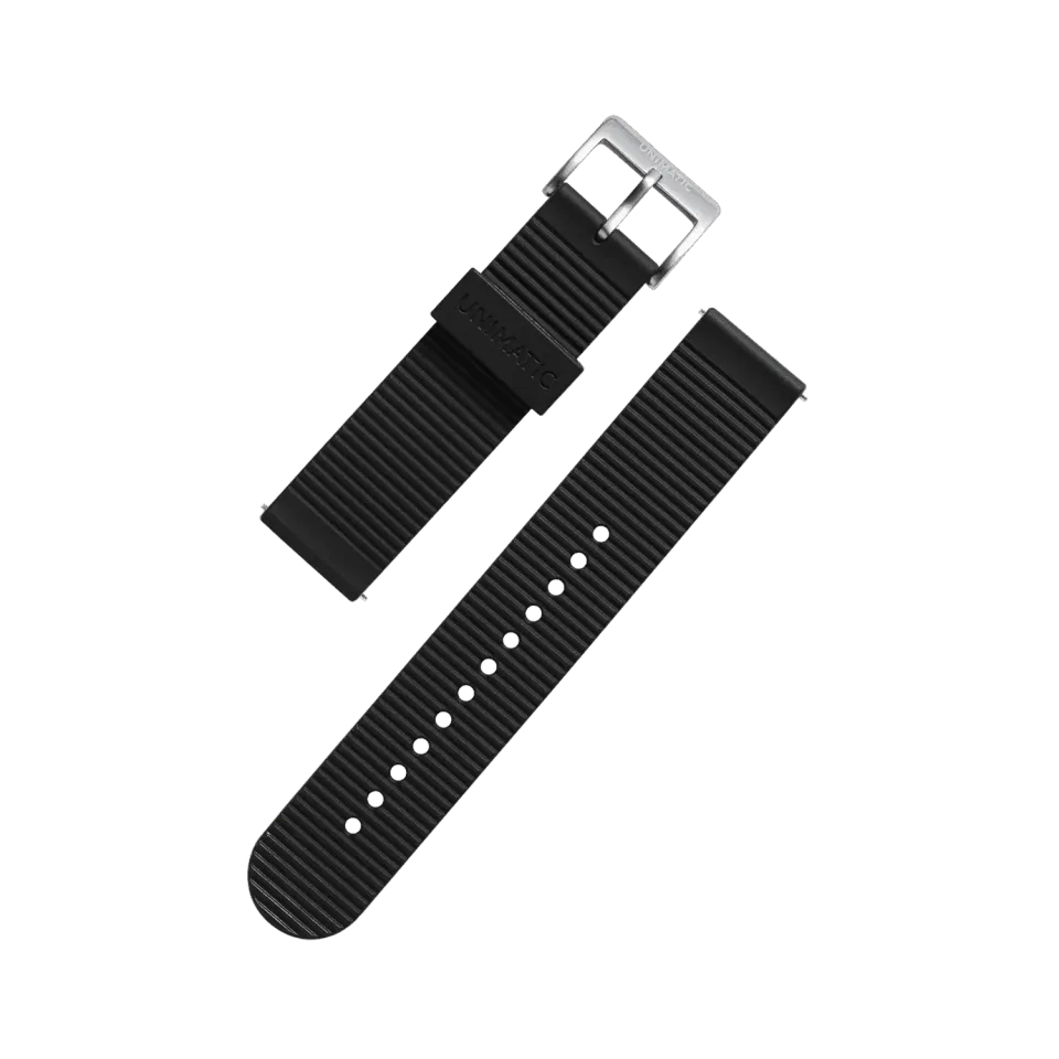 Unimatic Two-Piece TPU horlogeband 22mm blauw reflex