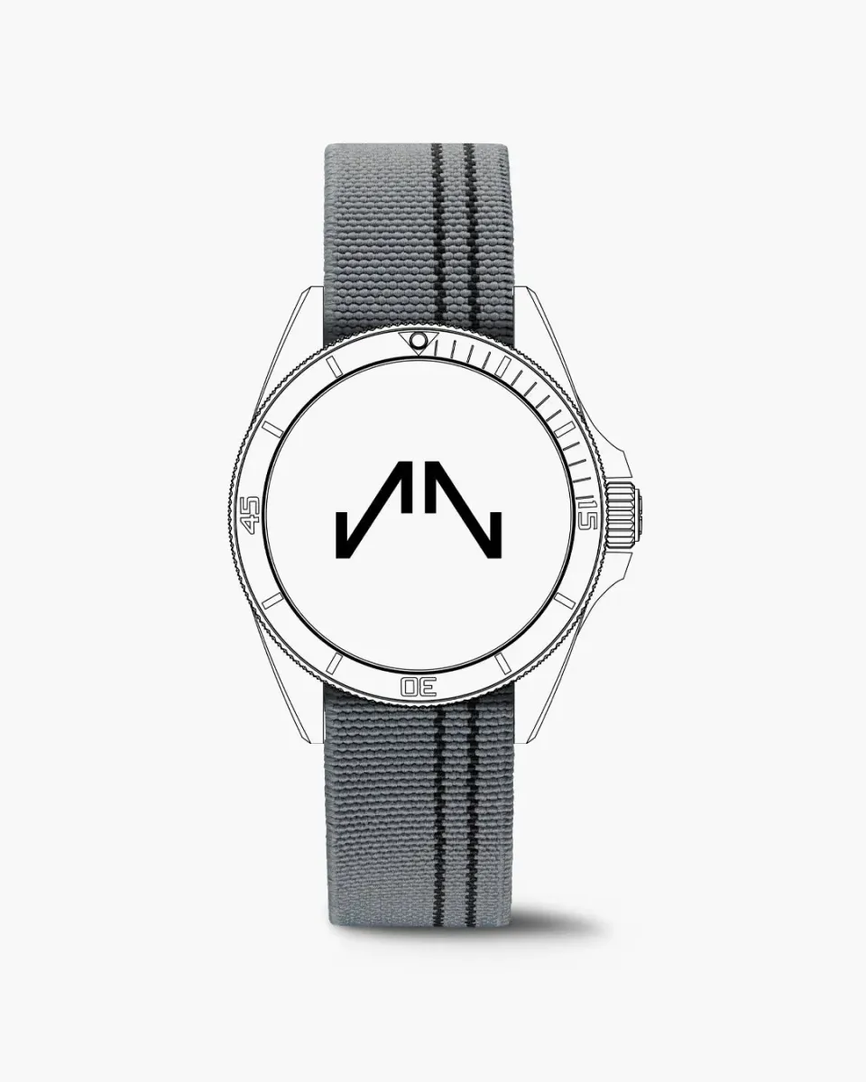 Norqain Neverest 40mm horlogeband grijs flex stof
