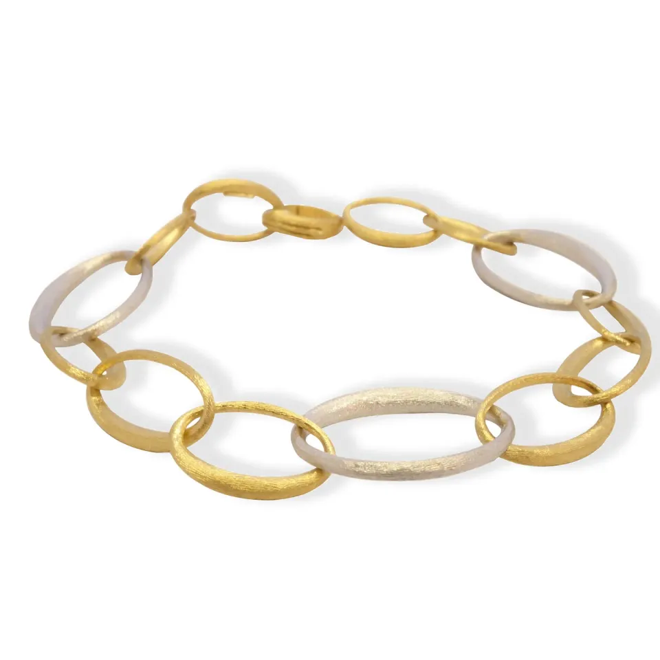 Juwelier Ripassa Bicolor armband wit- en geelgoud