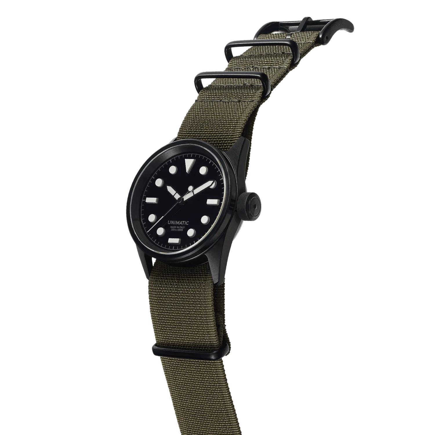 Unimatic Modello Cinque U5S-BLN horloge zwart 36mm