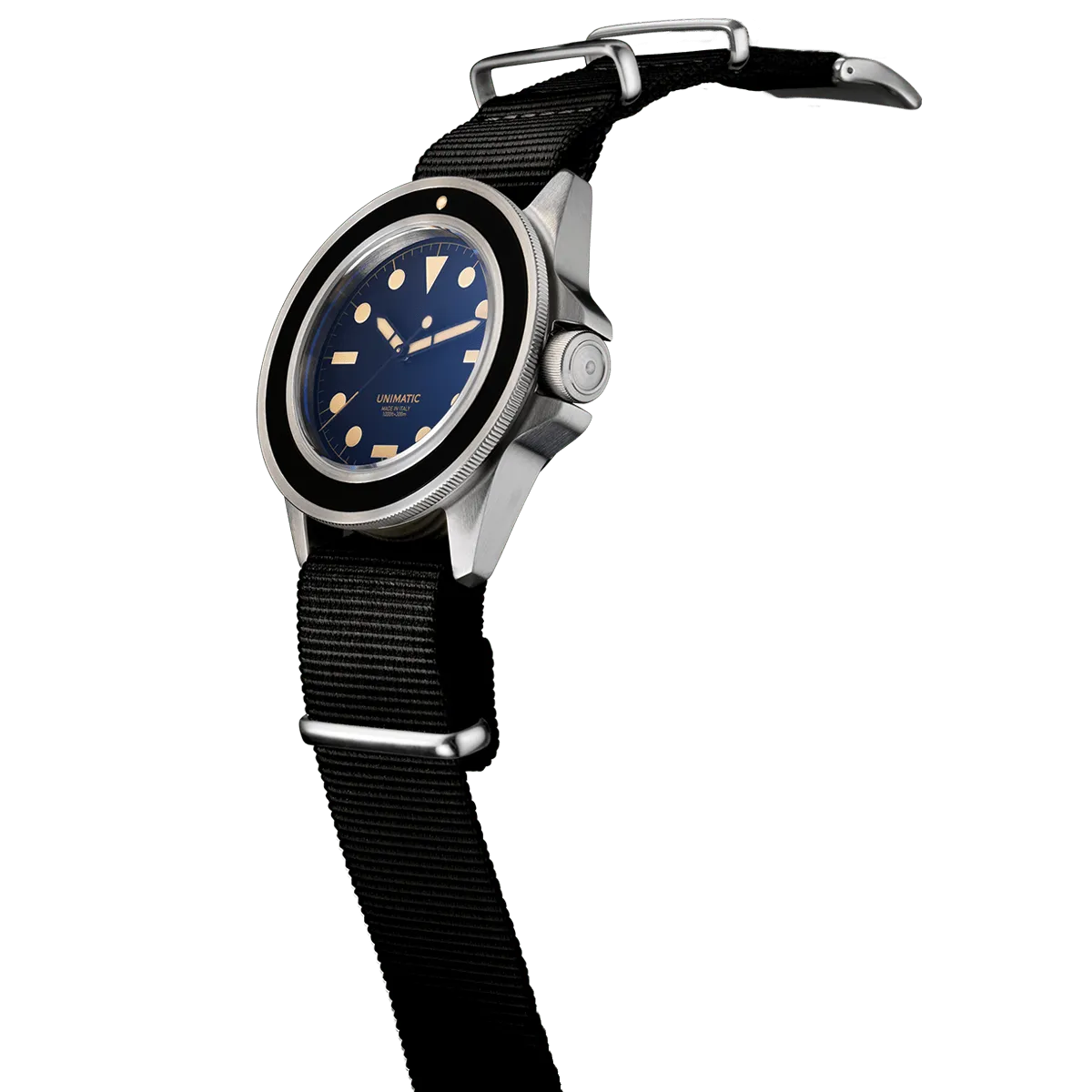 Unimatic Modello Uno U1-B horloge zwart 300m