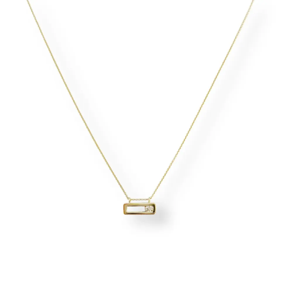 Juwelier Ripassa geel gouden collier diamant