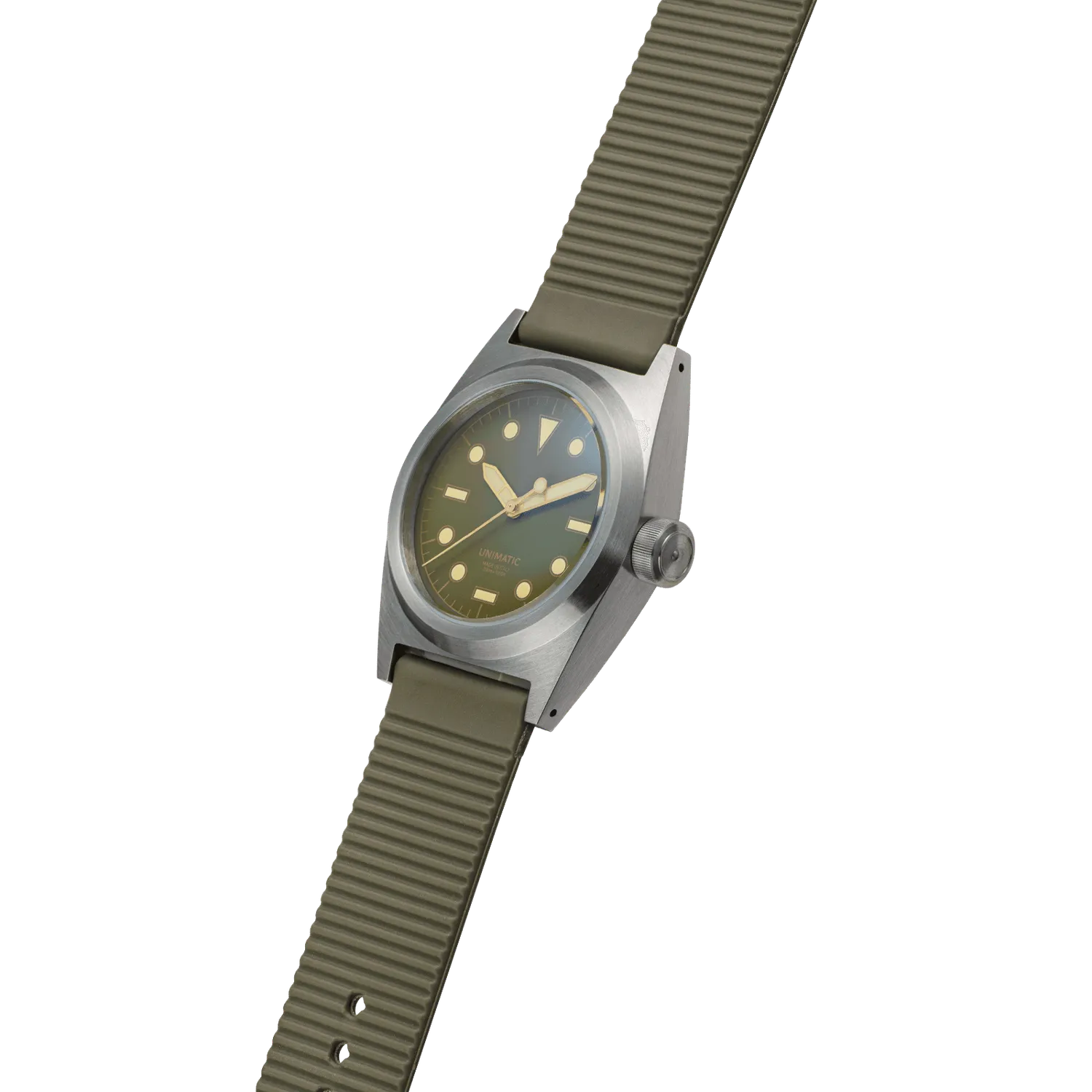 Unimatic Modello Due U2S-8O horloge olijf 300M