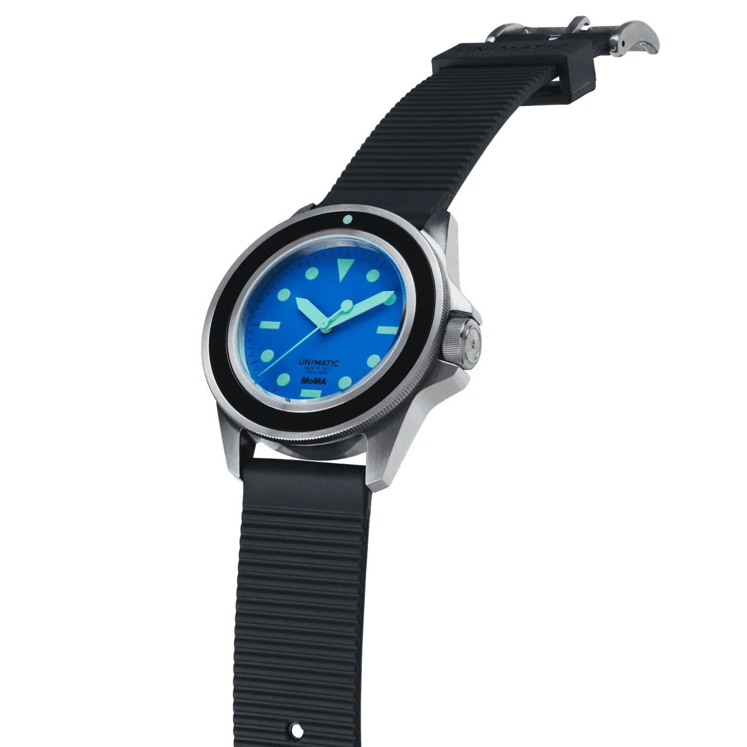 Unimatic Modello Uno U1-MoMA-B duikhorloge blauw automaat