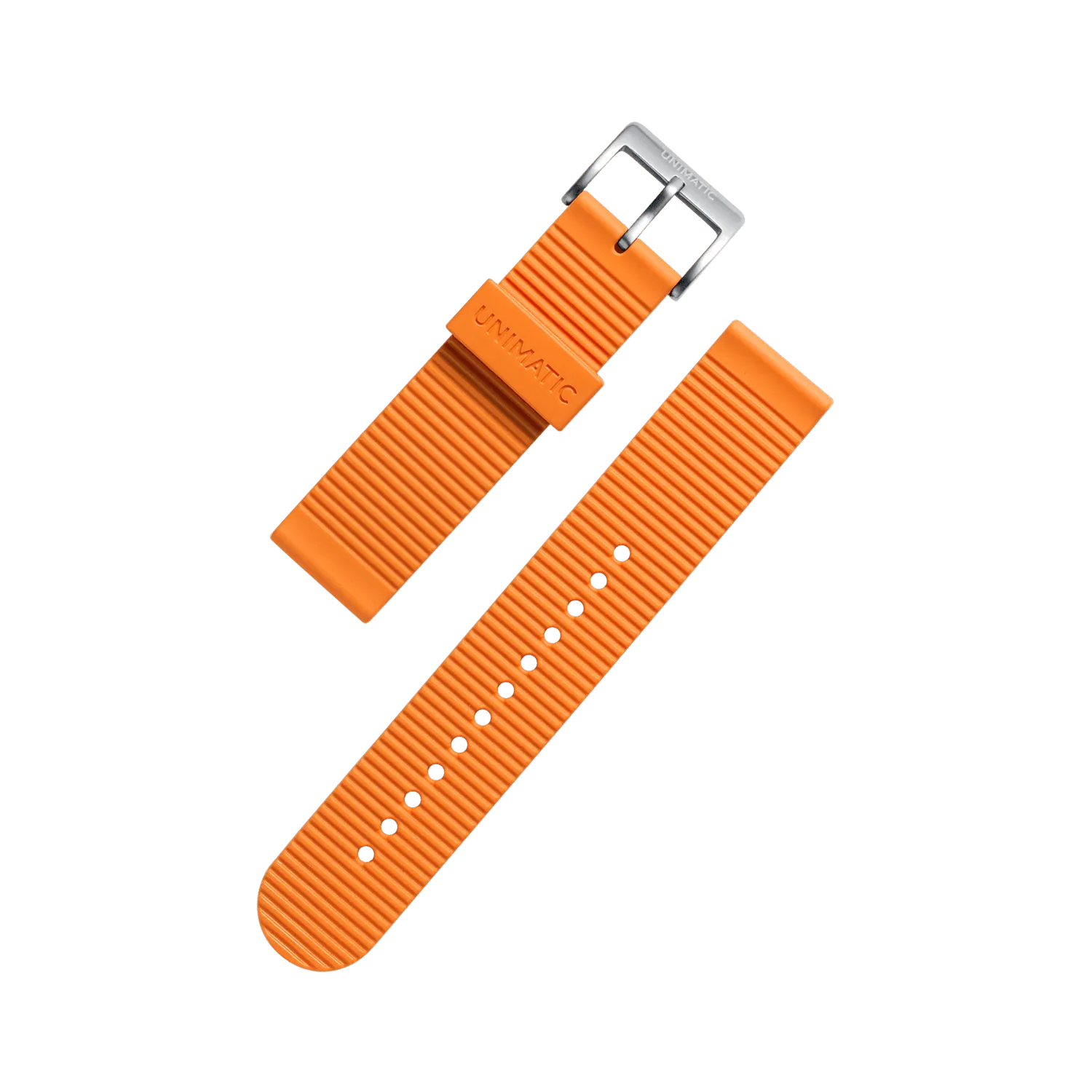 Unimatic Two-Piece TPU horlogeband 22mm blauw reflex
