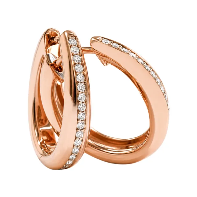 Juwelier Ripassa creolen oorbellen roségoud diamant