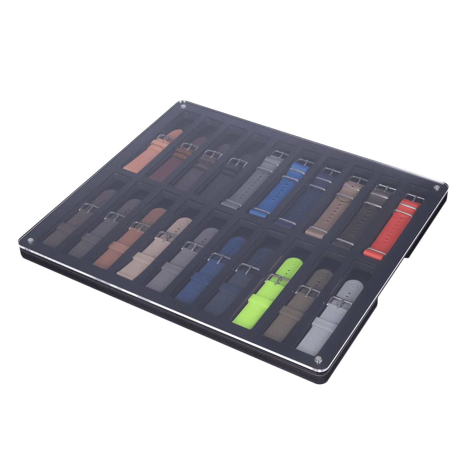 Unimatic display voor horlogebanden 20 slots zwart