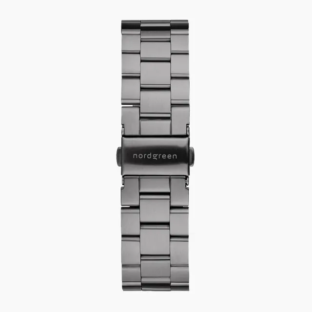 Nordgreen 3-Link horlogeband gun metal 36mm staal