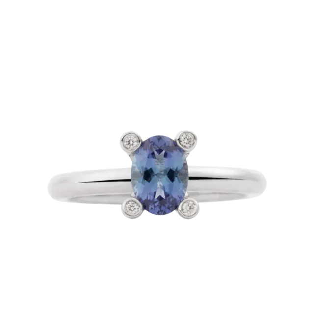Bron Phlox ring tanzaniet diamant brons