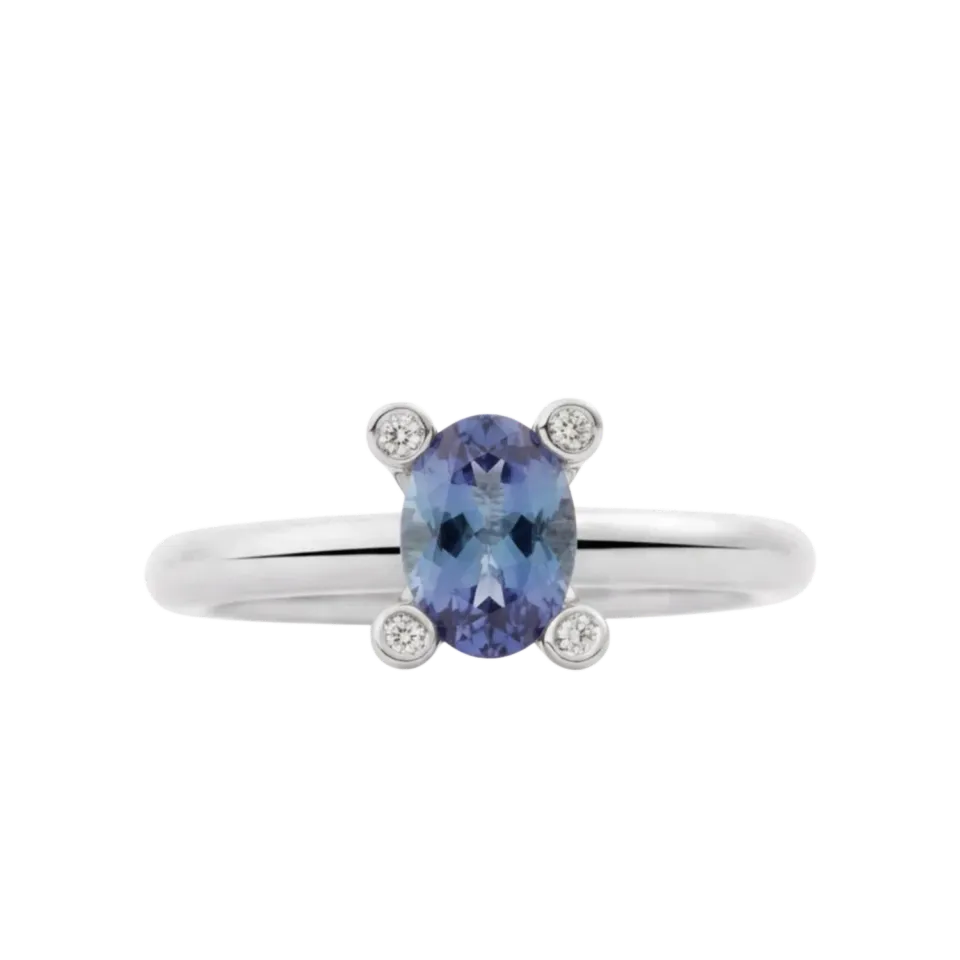 Bron Phlox ring tanzaniet diamant brons