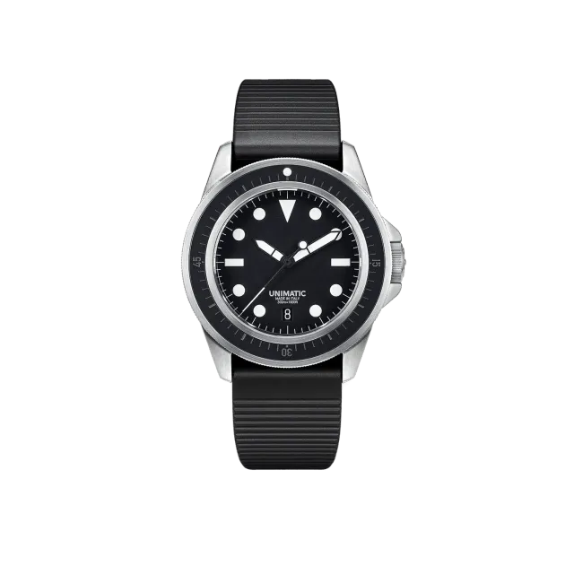 Unimatic Modello Uno U1S-MP duikhorloge zwart automaat