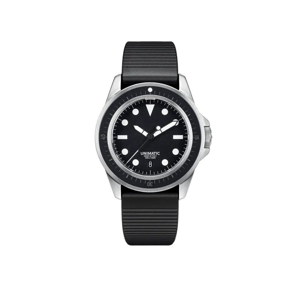 Unimatic Modello Uno U1S-MP duikhorloge zwart automaat