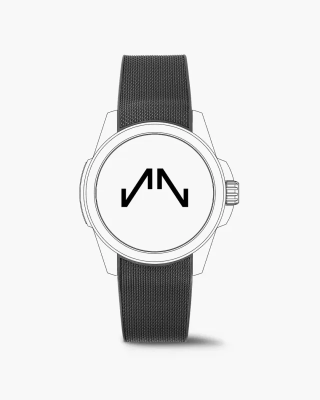 Norqain Independence 40mm horlogeband antraciet rubber 20mm
