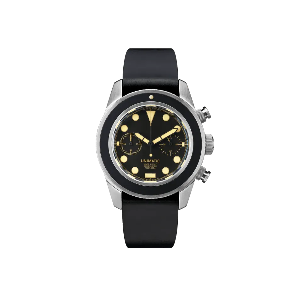Unimatic Modello Tre U3-A duikhorloge zwart 40mm