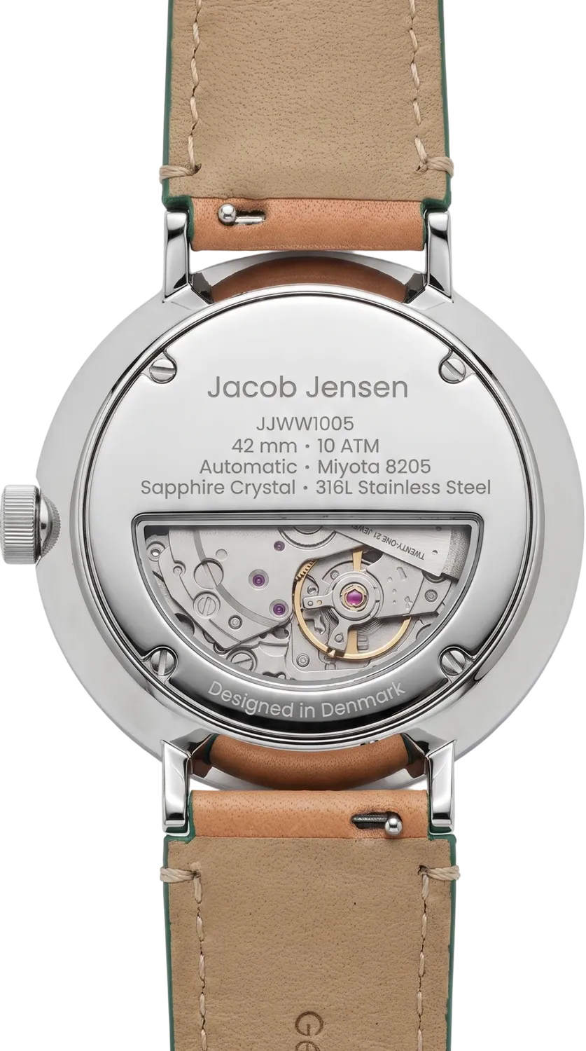 Jacob Jensen Aekvator 1005 horloge zilver groen