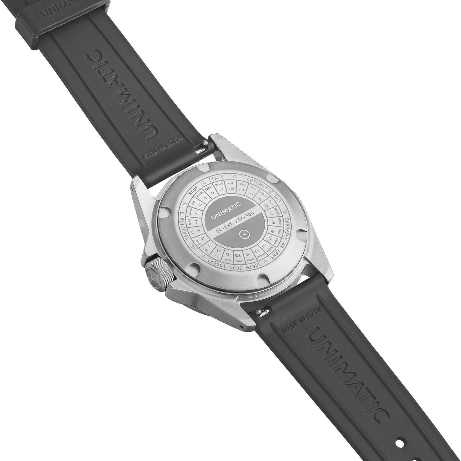 Unimatic Modello Quattro U4-GMT horloge zwart GMT