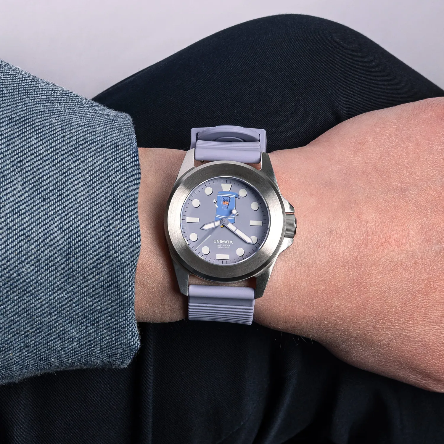 Unimatic Modello Quattro UT4-TW horloge paars 300m