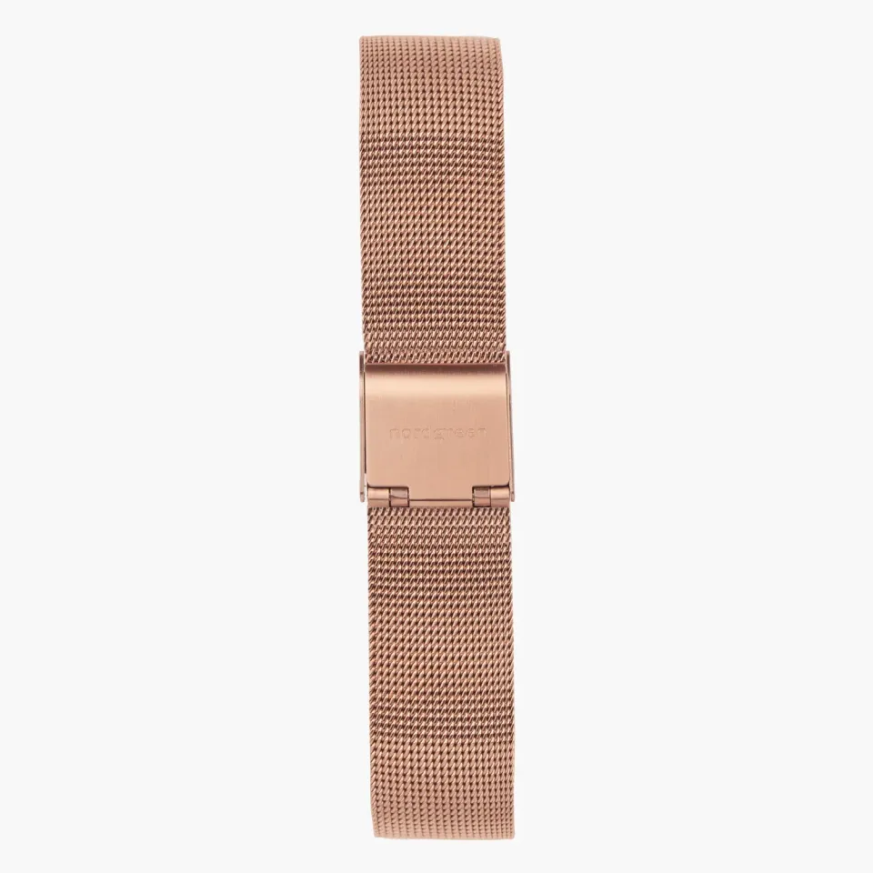 Nordgreen Rose Gold Mesh horlogebandje 32mm roségoud