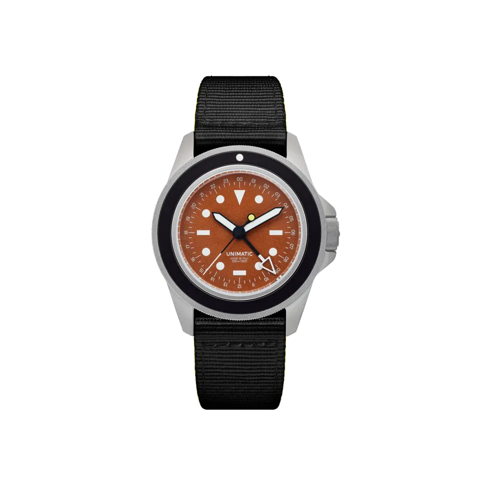 Unimatic Modello Uno U1-GMT-TSP horloge rood 300M