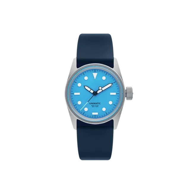 Unimatic Modello Cinque UT5-IPN horloge blauw 36mm