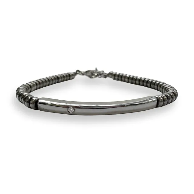 Juwelier Ripassa armband diamant zwart gerhodineerd
