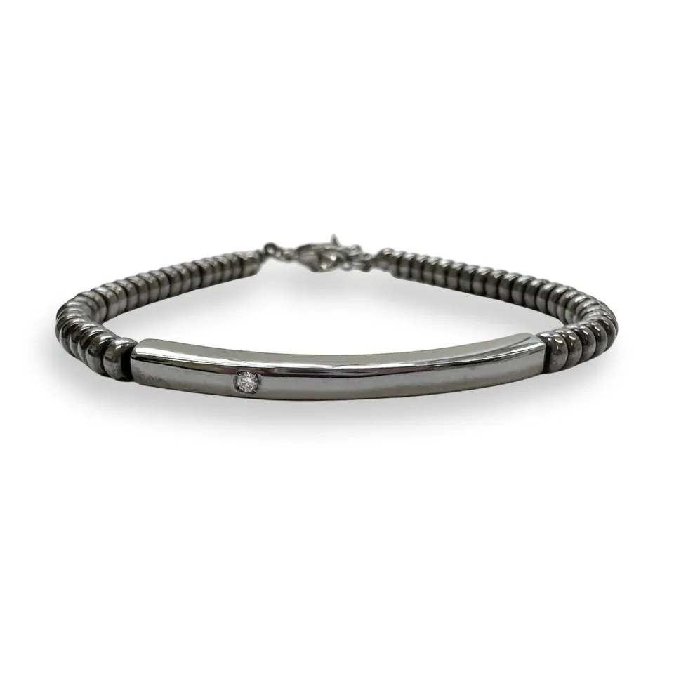 Juwelier Ripassa armband diamant zwart gerhodineerd