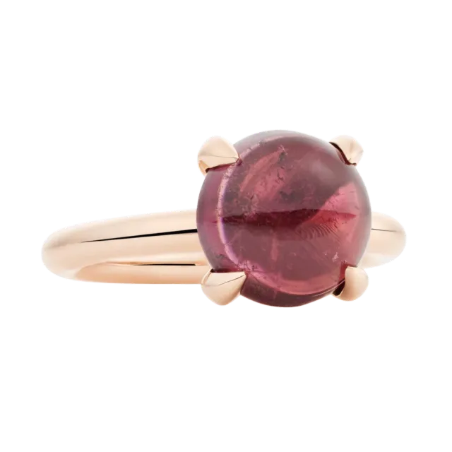 Bron Catch Ring ring roze toermalijn cabochon