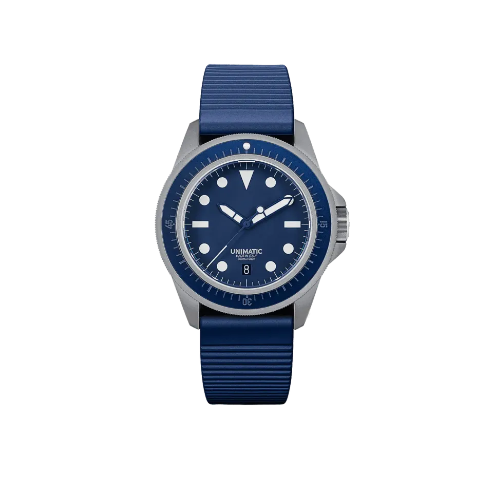 Unimatic Modello Uno U1S-T-MP duikhorloge blauw titanium