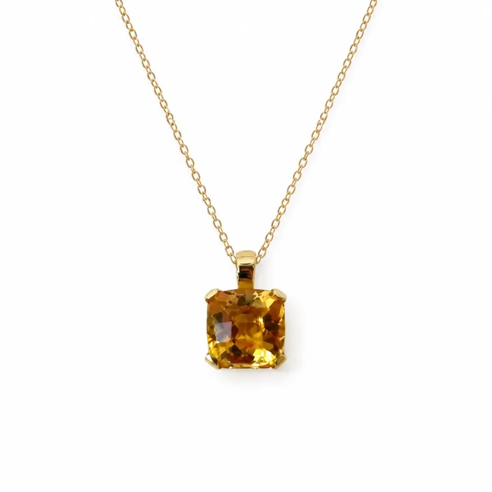 Juwelier Ripassa hanger geel goud citrien