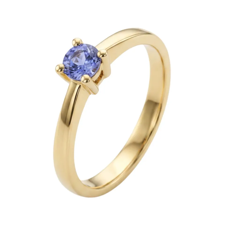 Juwelier Ripassa geel gouden ring tanzaniet dames
