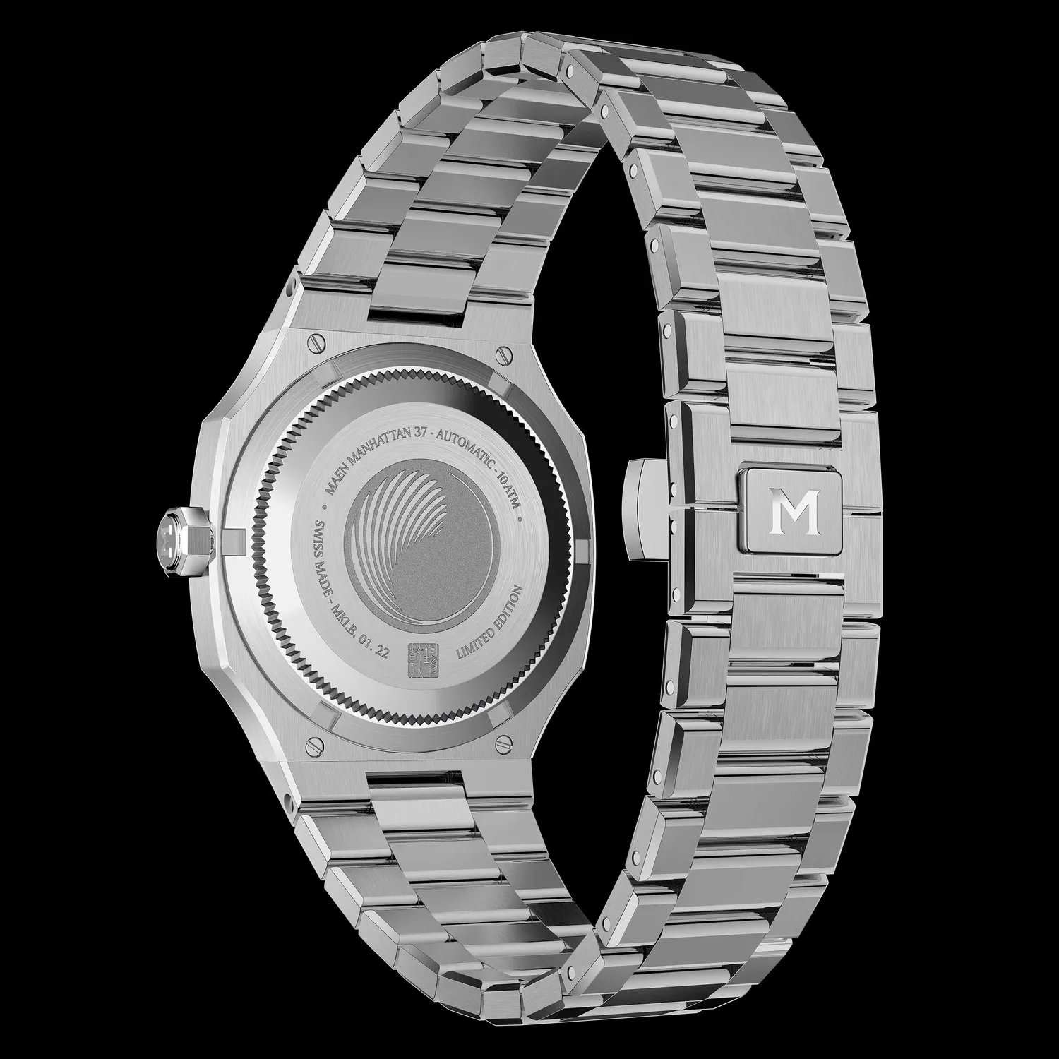 Maen Manhattan 37 Qian Edition horloge 37 mm staal