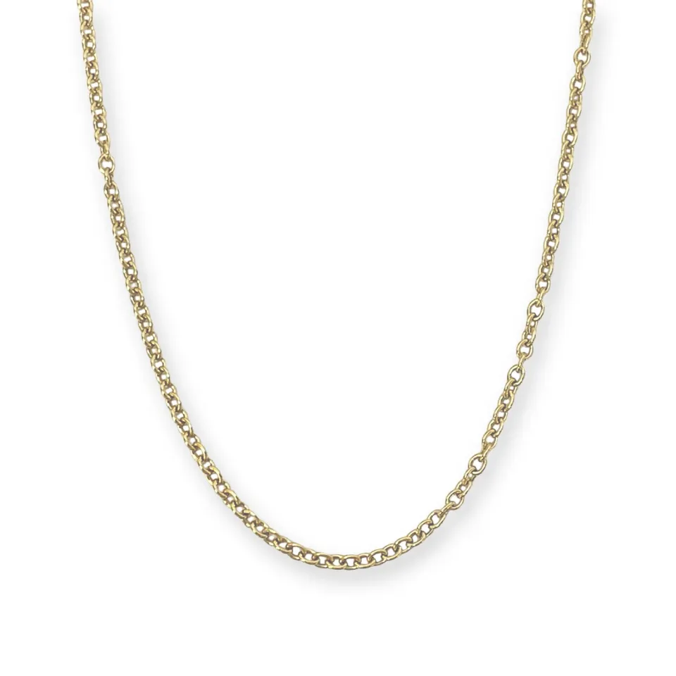 Juwelier Ripassa geel gouden collier 50 cm