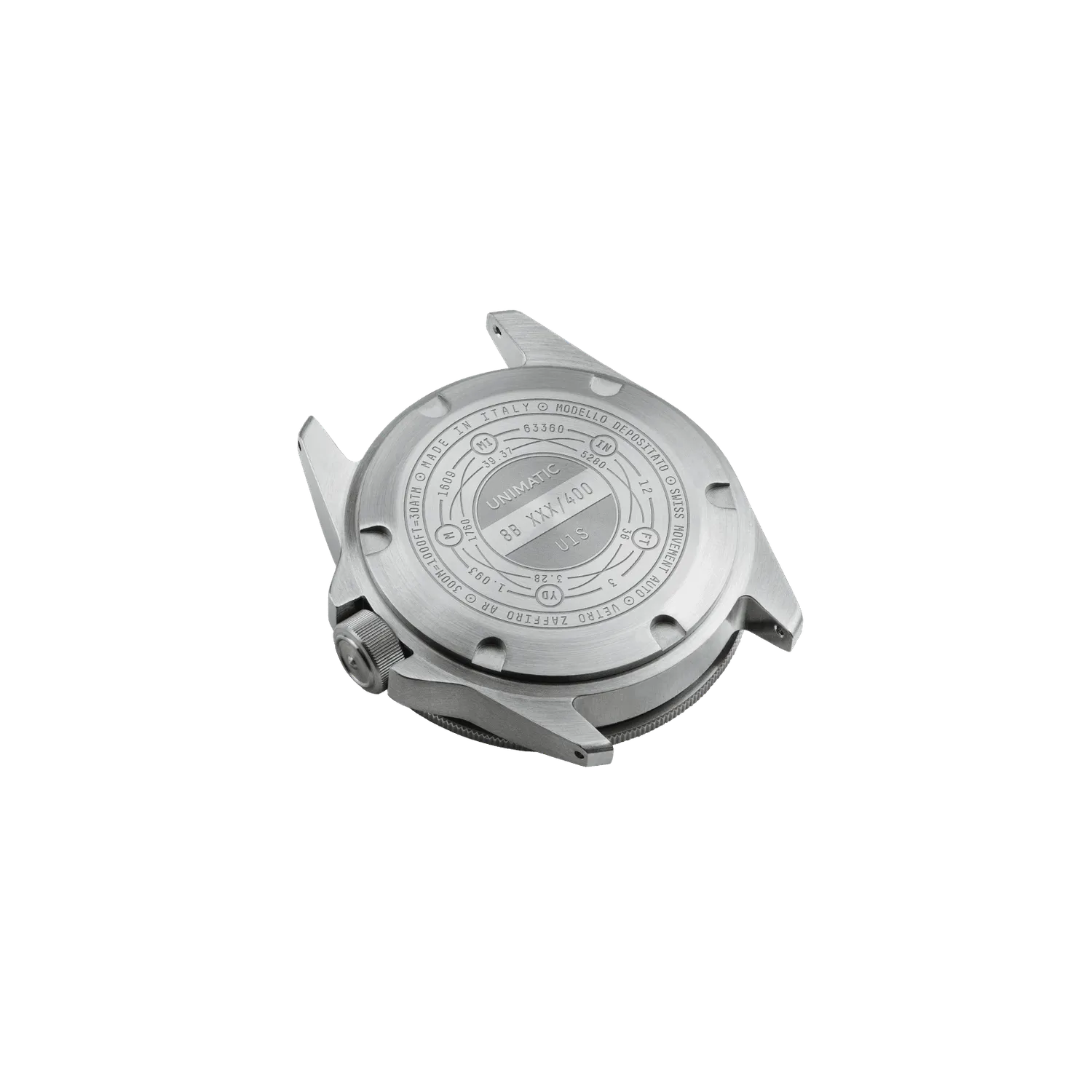 Unimatic Modello Uno U1S-8B duikhorloge zwart slim automaat