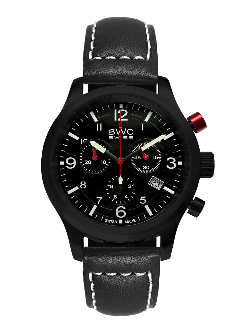 BWC-Swiss Ronda 5040.D 20017.54.49 chronograaf zwart staal