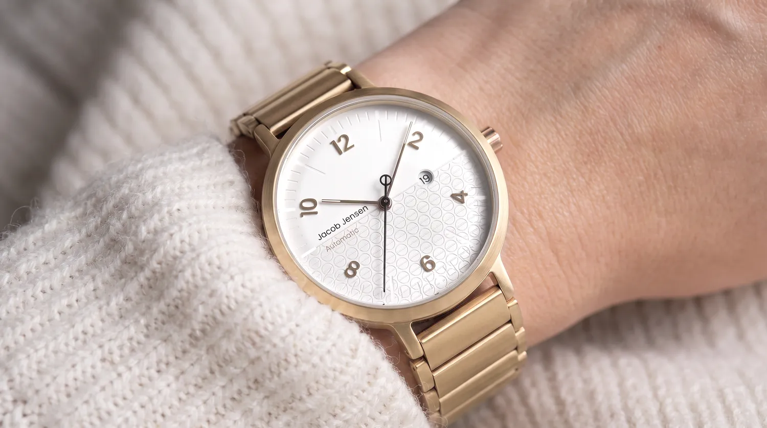 Jacob Jensen Aekvator 2002 horloge goud zilver 35 mm