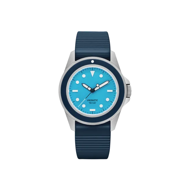 Unimatic Modello Uno UT1-IPN duikhorloge blauw 300M