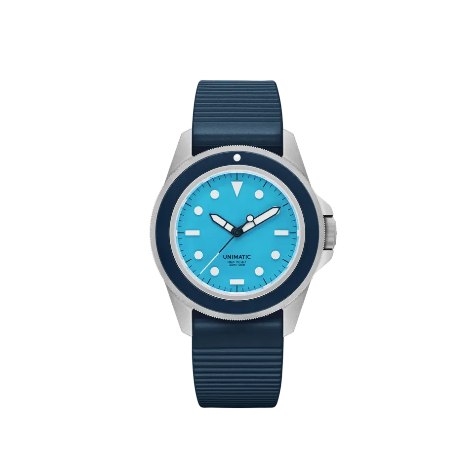 Unimatic Modello Uno UT1-IPN duikhorloge blauw 300M