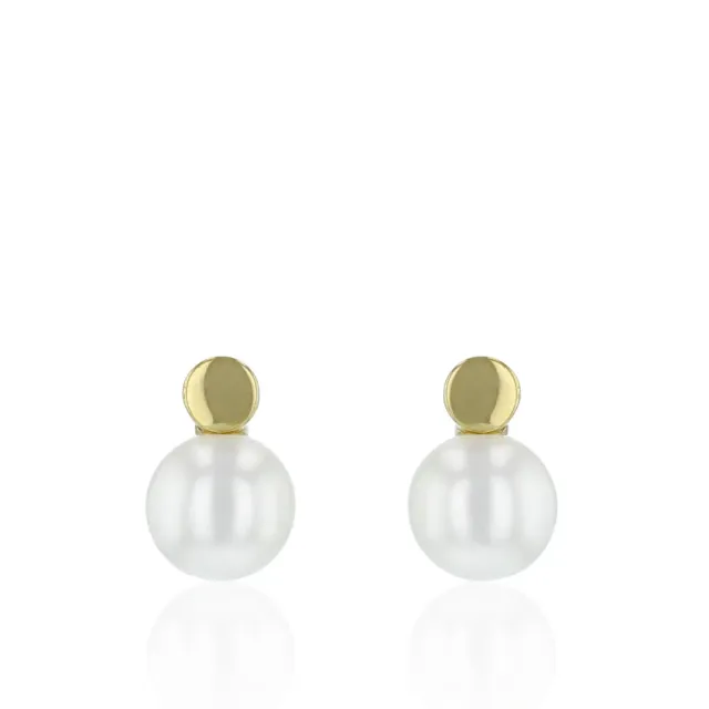 Juwelier Ripassa geel gouden parel oorstekers