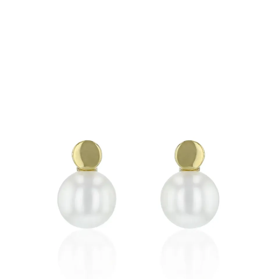 Juwelier Ripassa geel gouden parel oorstekers