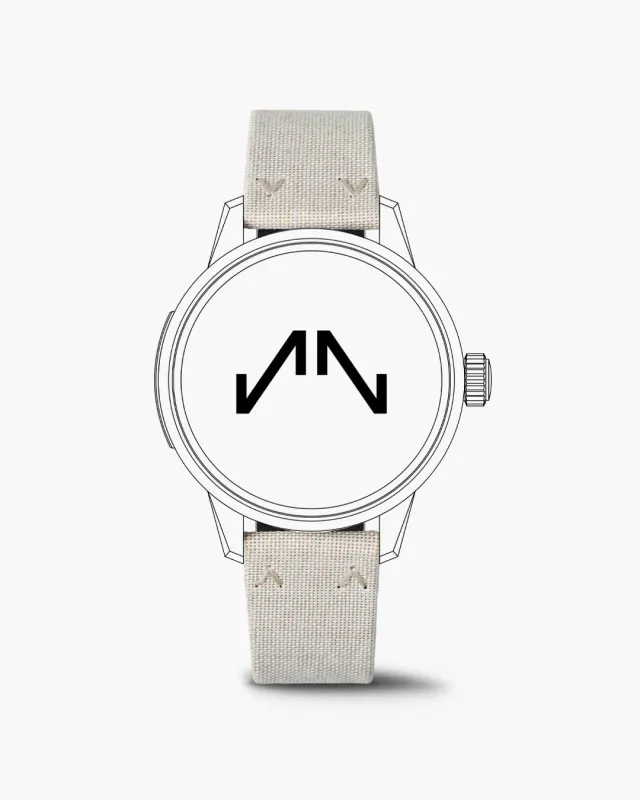 Norqain Freedom 60 42mm horlogeband stof Nortide Ivory