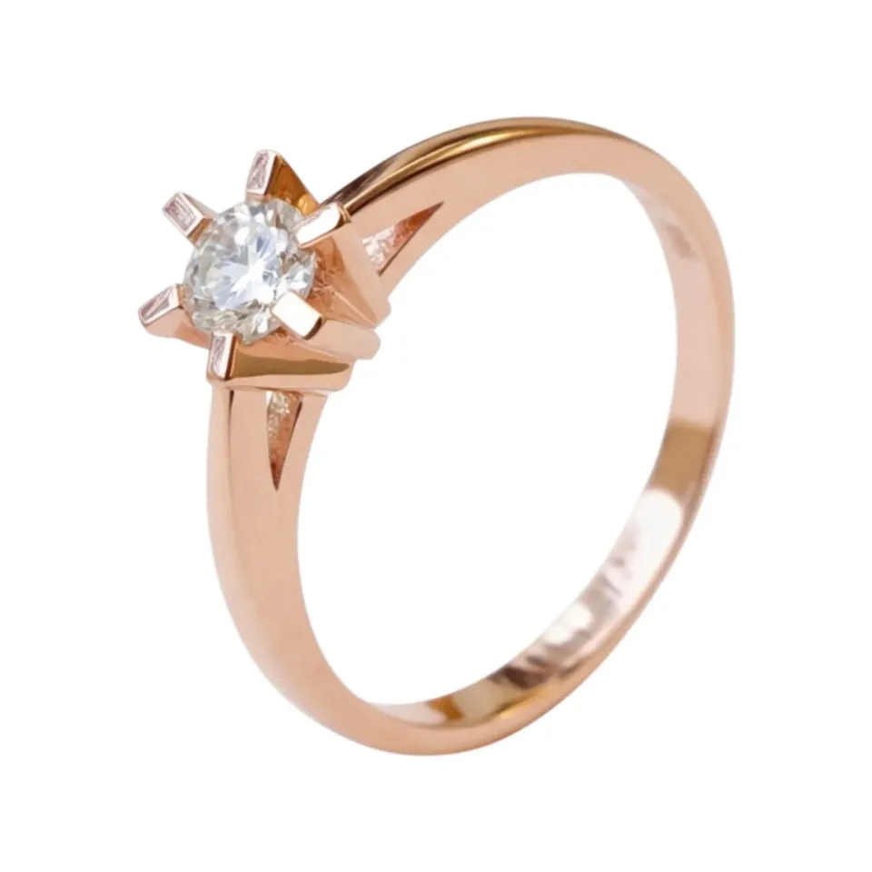 Juwelier Ripassa rosé gouden ring diamant dames